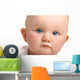 Beautiful Baby with Blue Wall Decal