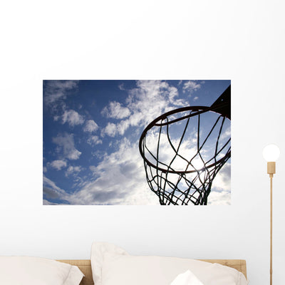 Nothing' but Net Wall Decal shown on a wall