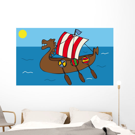 Viking Ship Wall Decal