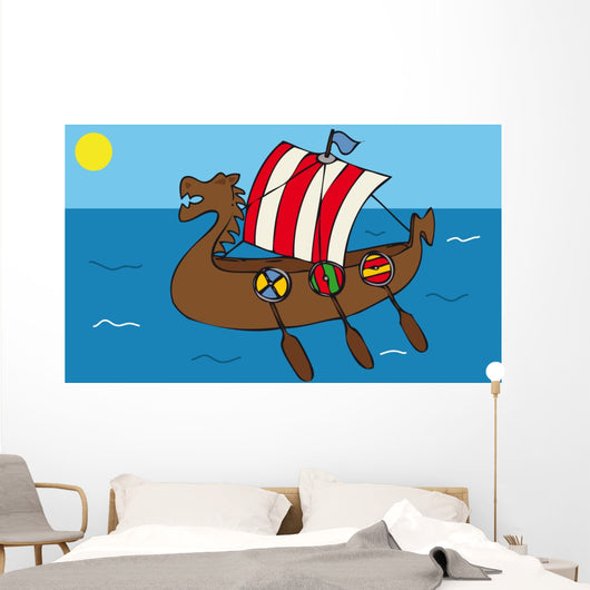 Viking Ship Wall Decal