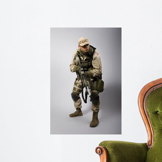 Desert Storm Soldier Army Wall Decal