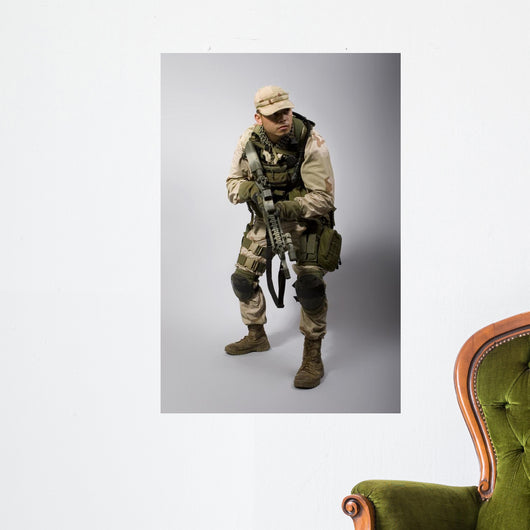 Desert Storm Soldier Army Wall Decal