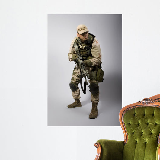 Desert Storm Soldier Army Wall Decal