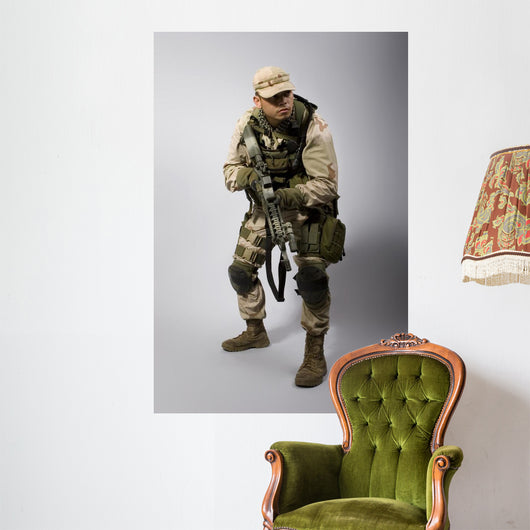 Desert Storm Soldier Army Wall Decal