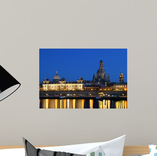 Dresden with Frauenkirche Night Wall Decal