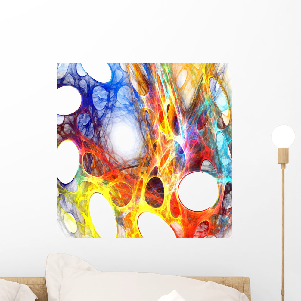 Techno Colors Web Wall Decal - WallMonkeys.com – Wallmonkeys