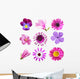 Purple Flowers Wall Stickers