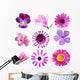 Purple Flowers Wall Stickers