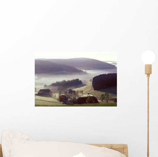 Mountain Village Wall Decal