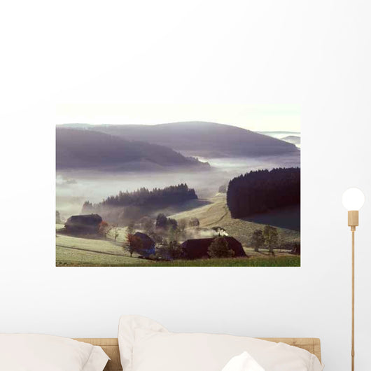 Mountain Village Wall Decal