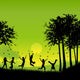 Children Playing outside Wall Decal