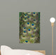 Cascading Peacock Feathers Wall Decal