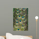 Cascading Peacock Feathers Wall Decal