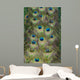 Cascading Peacock Feathers Wall Decal