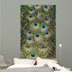 Cascading Peacock Feathers Wall Decal