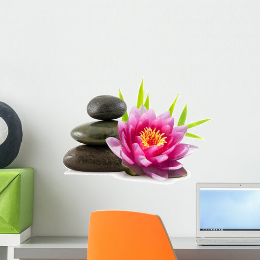Composition Zen Stones Lotus Wall Decal