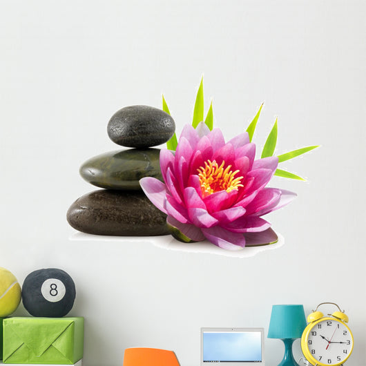 Composition Zen Stones Lotus Wall Decal