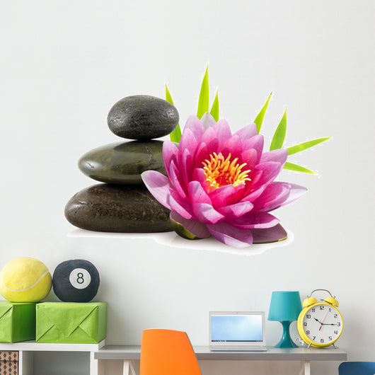 Composition Zen Stones Lotus Wall Decal