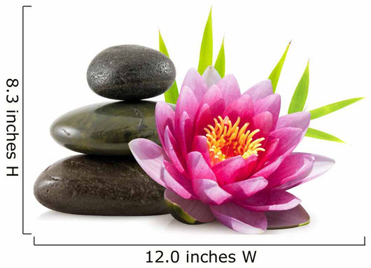 Composition Zen Stones Lotus Wall Decal