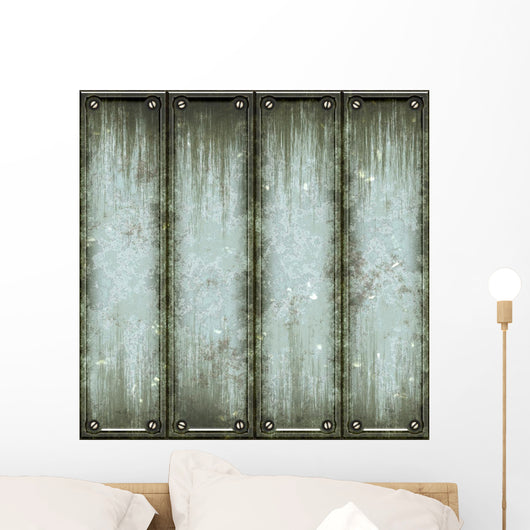 Sectioned Metal Texture Wall Decal