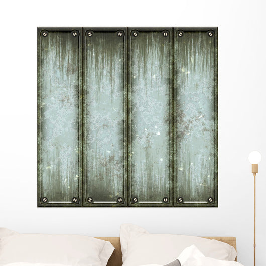 Sectioned Metal Texture Wall Decal