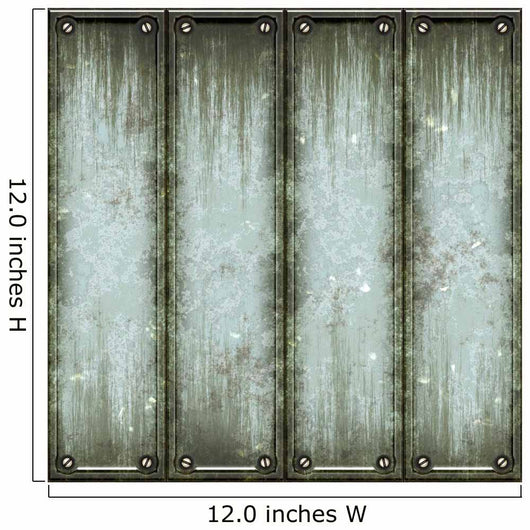 Sectioned Metal Texture Wall Decal
