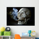 Smoking Skull Wall Decal Design 2