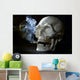 Smoking Skull Wall Decal Design 2