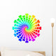 Spiral Hearts Rainbow Wall Decal