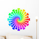 Spiral Hearts Rainbow Wall Decal