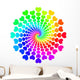 Spiral Hearts Rainbow Wall Decal