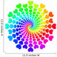 Spiral Hearts Rainbow Wall Decal
