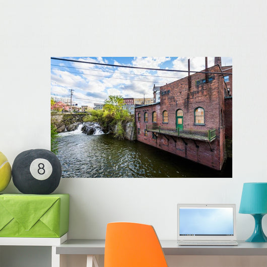 Edge Downtown Brattleboro Vermont River Wall Decal