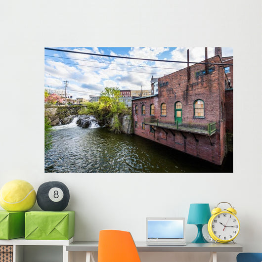 Edge Downtown Brattleboro Vermont River Wall Decal