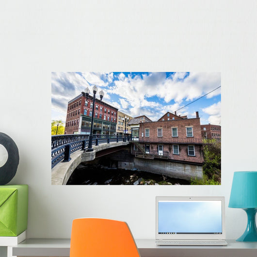 Edge Downtown Brattleboro Vermont Bridge Wall Decal