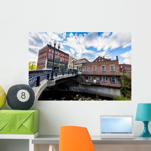 Edge Downtown Brattleboro Vermont Bridge Wall Decal