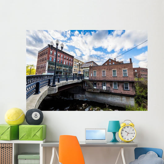 Edge Downtown Brattleboro Vermont Bridge Wall Decal