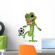 Gecko Kicking Soccer Ball Wall Decal