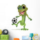 Gecko Kicking Soccer Ball Wall Decal