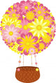 Floral Hot Air Balloon Wall Decal