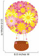 Floral Hot Air Balloon Wall Decal