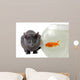Cat and Fish Wall Decal