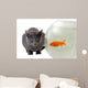 Cat and Fish Wall Decal
