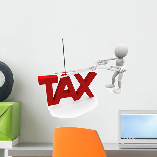 Cut Taxes Wall Decal