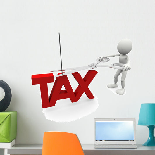 Cut Taxes Wall Decal