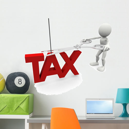 Cut Taxes Wall Decal