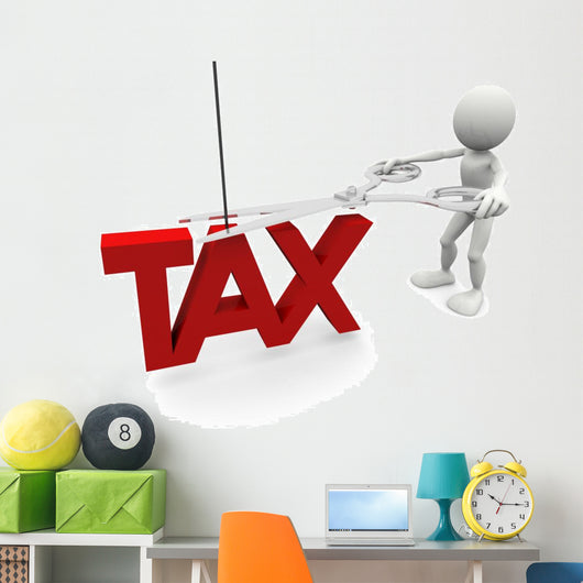Cut Taxes Wall Decal