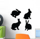 Four Rabbits Wall Stickers