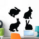 Four Rabbits Wall Stickers