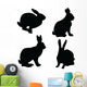 Four Rabbits Wall Stickers